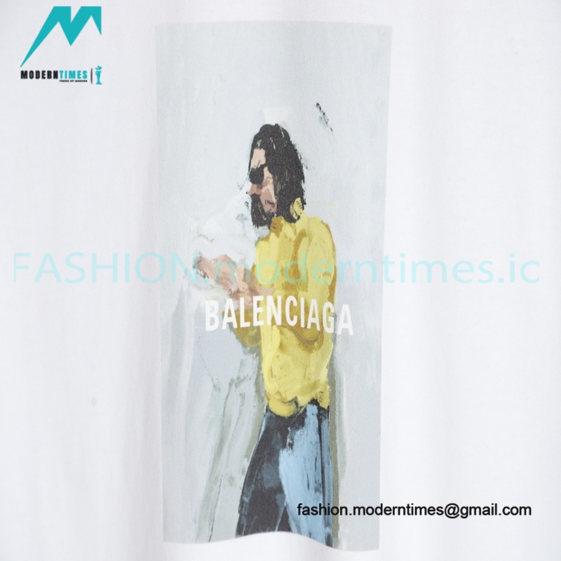 Balenciaga - Corri Digital Oil Painting Printed Short Sleeve T-shirt